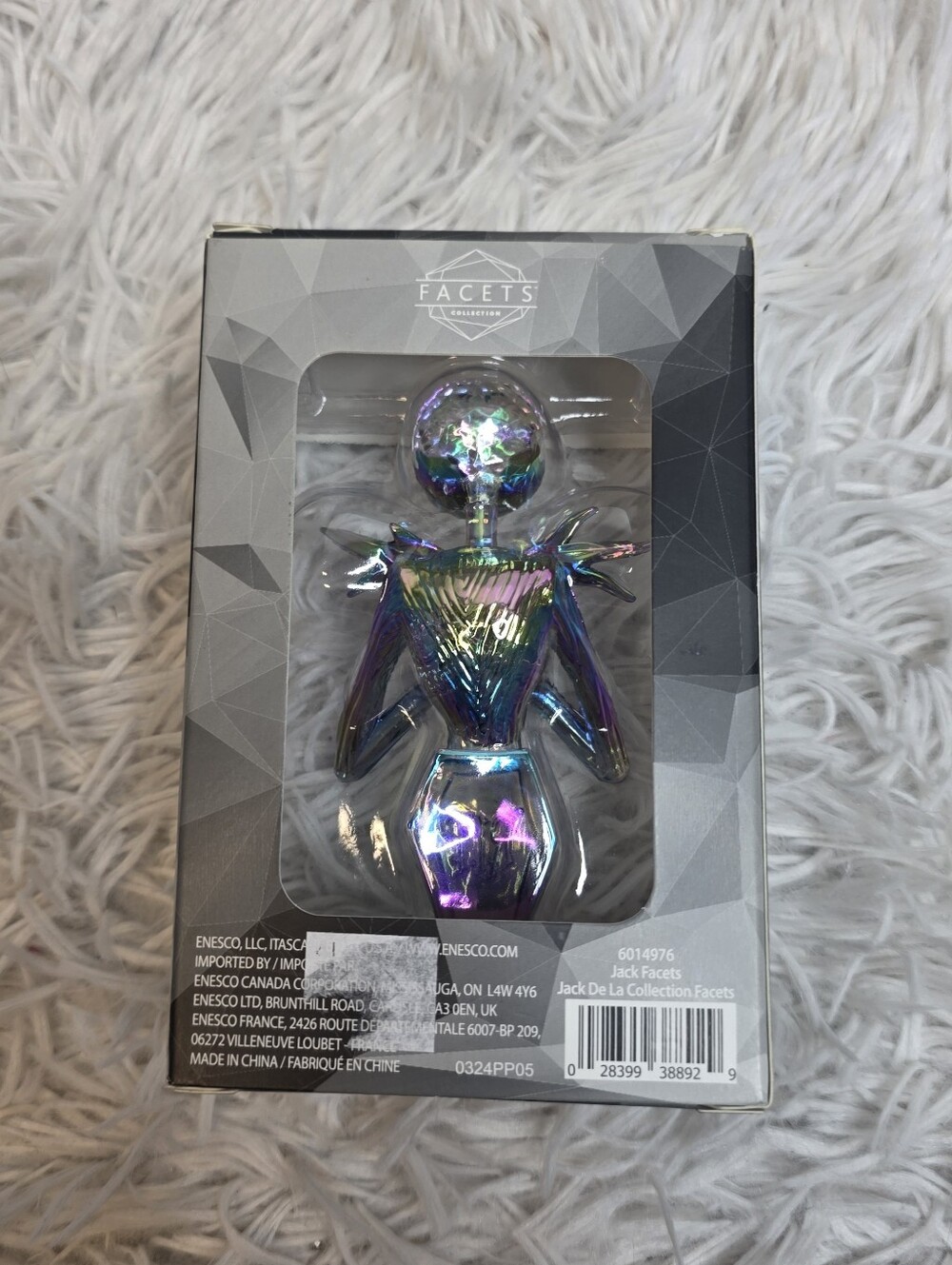 Disbwy Hallmark Enesco Facets Iridescent Jack Skellington Bust New In Box - Picture 2 of 3